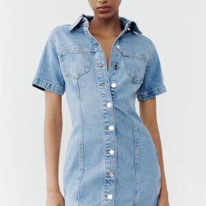 Zara Blue Denim Dress